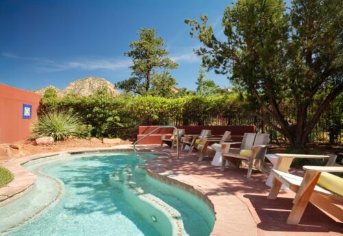 Sedona Wilde hydro spa and seating area