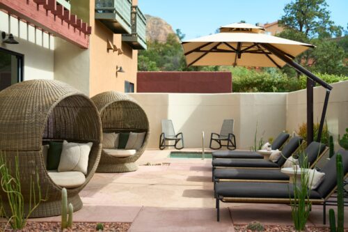 Sedona Wilde spa outdoor area